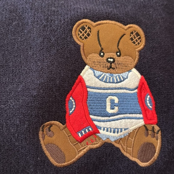 Cider Teddy‎ Bear Navy Sweater Women's Small - Picture 2 of 3